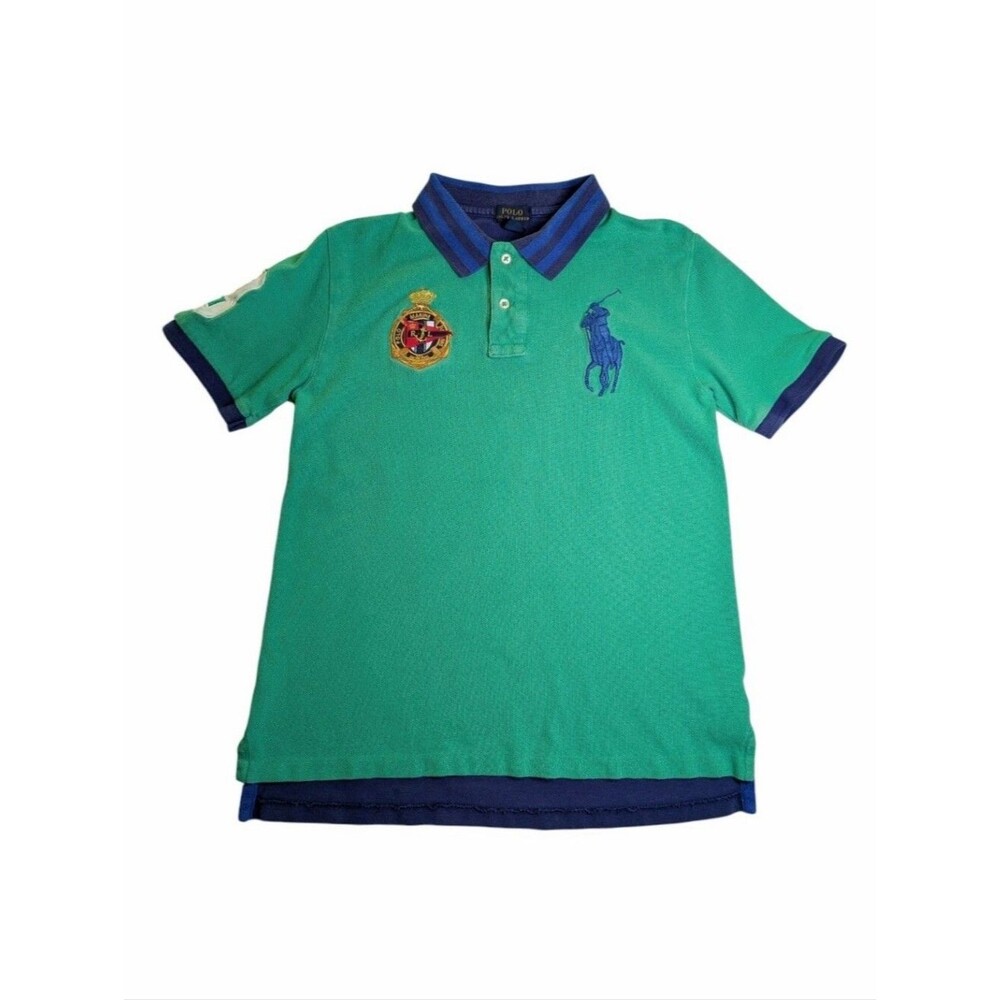 Polo by Ralph Lauren Youth Polo with Embroidered Nautical Marine Crest Large